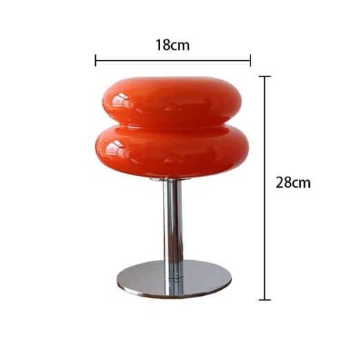 Lampe de table design macaron orange vintage