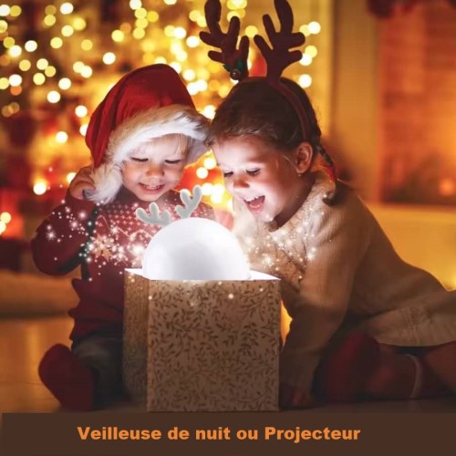 Veilleuse projecteur musical cerf