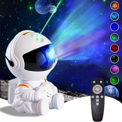 Projecteur astronaute galaxie et ciel étoilé