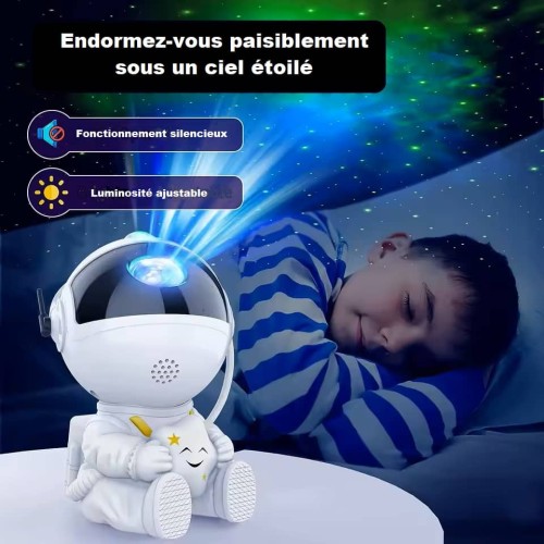 Projecteur astronaute galaxie et ciel étoilé