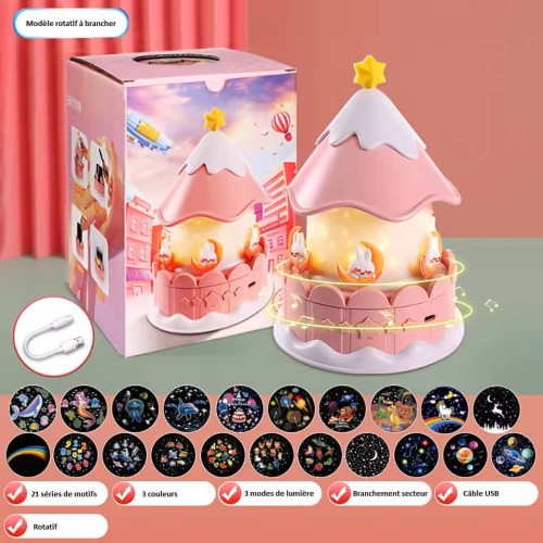 Lampe veilleuse carrousel rotatif