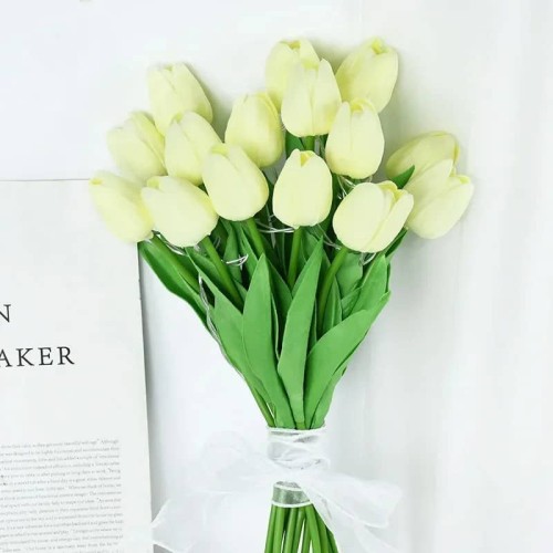 Bouquet lumineux tulipes jaunes