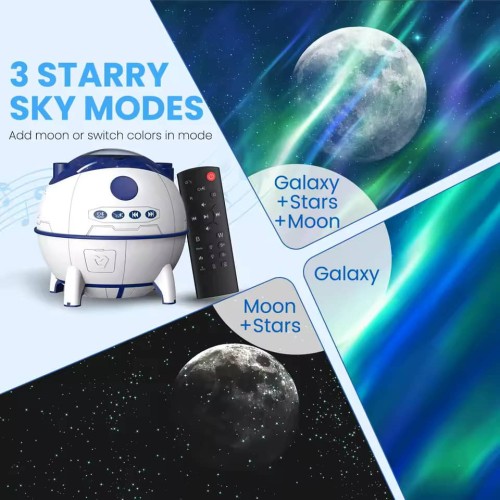 Veilleuse projecteur galaxie design robot