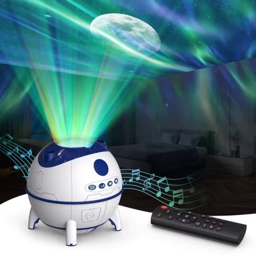 Veilleuse projecteur galaxie design robot