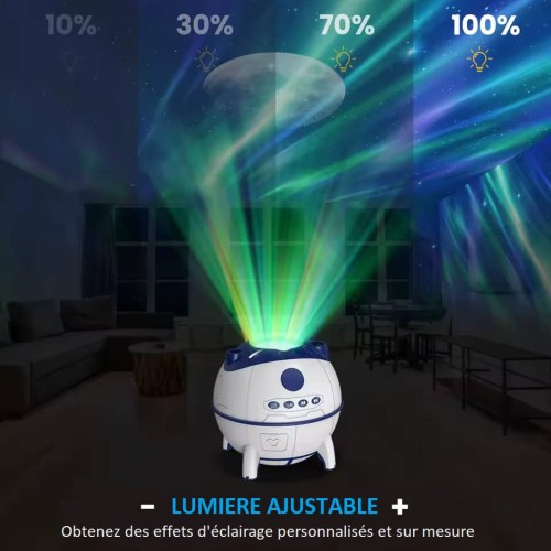 Veilleuse projecteur galaxie design robot