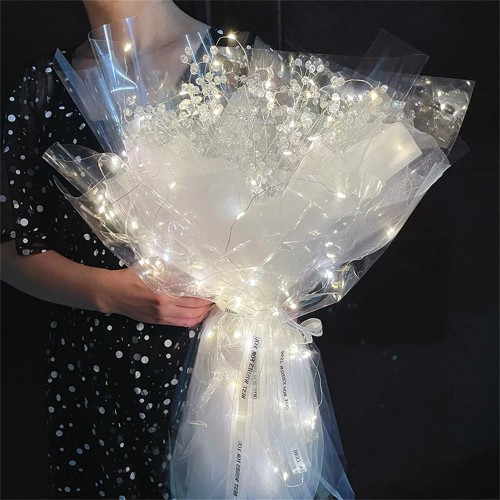 Kir pour Bouquet de fleurs Gypsophile en cristal lumineux